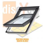 Ventana VELUX de apertura giratoria GGL madera pintada blanca - Imagen 2