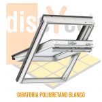 Ventana de tejado giratoria Solar Eléctrica Velux GGU poliuretano blanco
