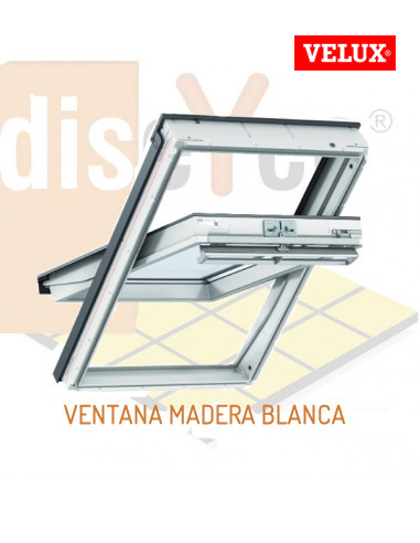 Ventana giratoria madera blanca VELUX