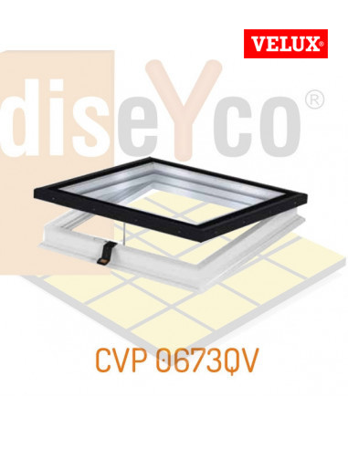 Ventana de cubierta plana eléctrico con mando a distancia CVP 0673QV + Cupula