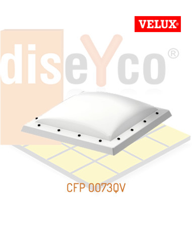 Ventana de cubierta plana fija CFP 0073QV + cúpula acrílica translúcida