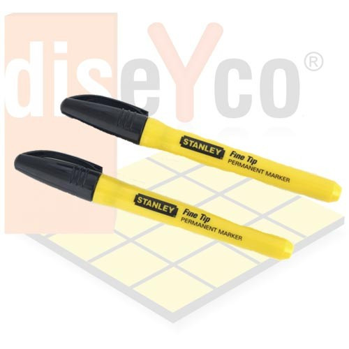 Rotulador de punta fina Stanley en blister de 2 uds ref. 0-47-316