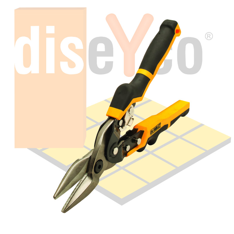 Tijeras Corta Chapas ERGO DeWALT - Corte recto modelo DWHT14675-0