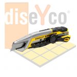Cúter Stanley 18mm ref. FMHT10592-0 con sistema de segmentación de cuchilla