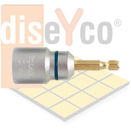 Llave de vaso para varilla roscada