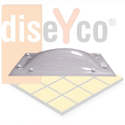 Cúpula rectangular para claraboya