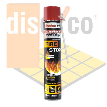 Espuma poliuretano FISCHER FIRESTOP Manual 750 ml.