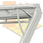 Ventana de tejado proyectante Eléctrica Velux GPU poliuretano blanco - Imagen 2